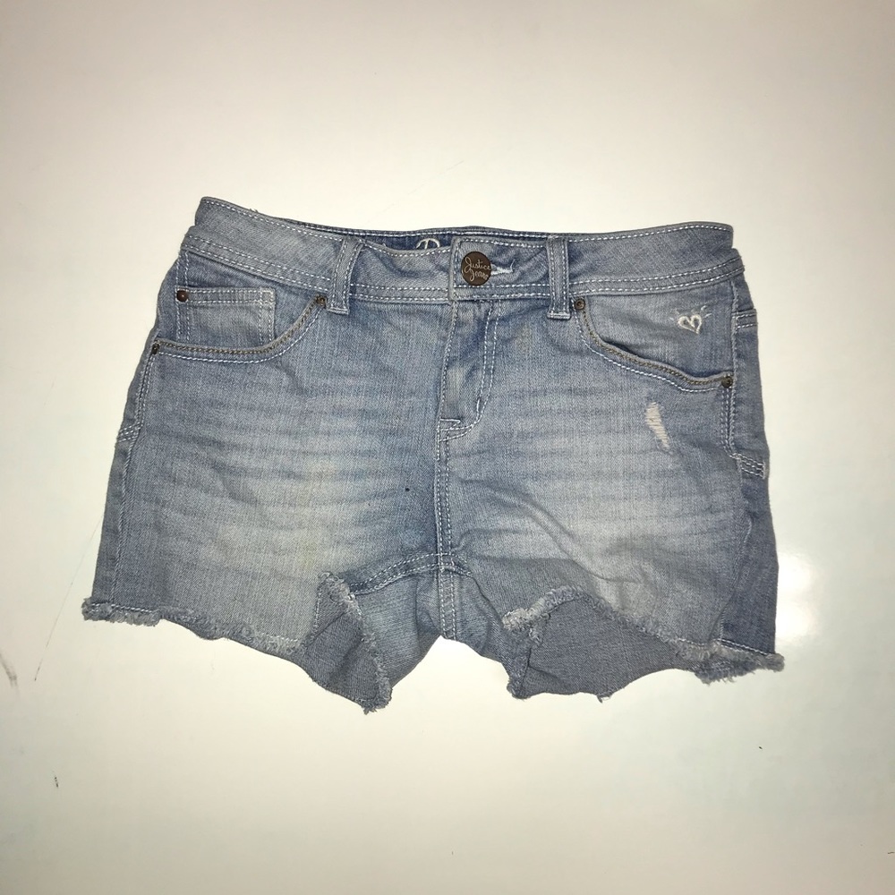 Frayed Justice kids jean shorts